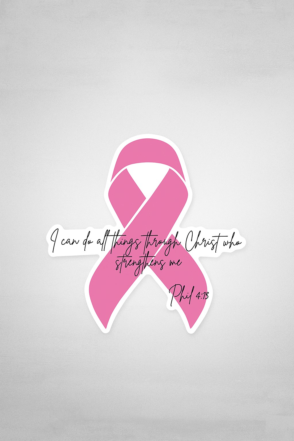Cancer Awareness Sticker (Phil 4:13)