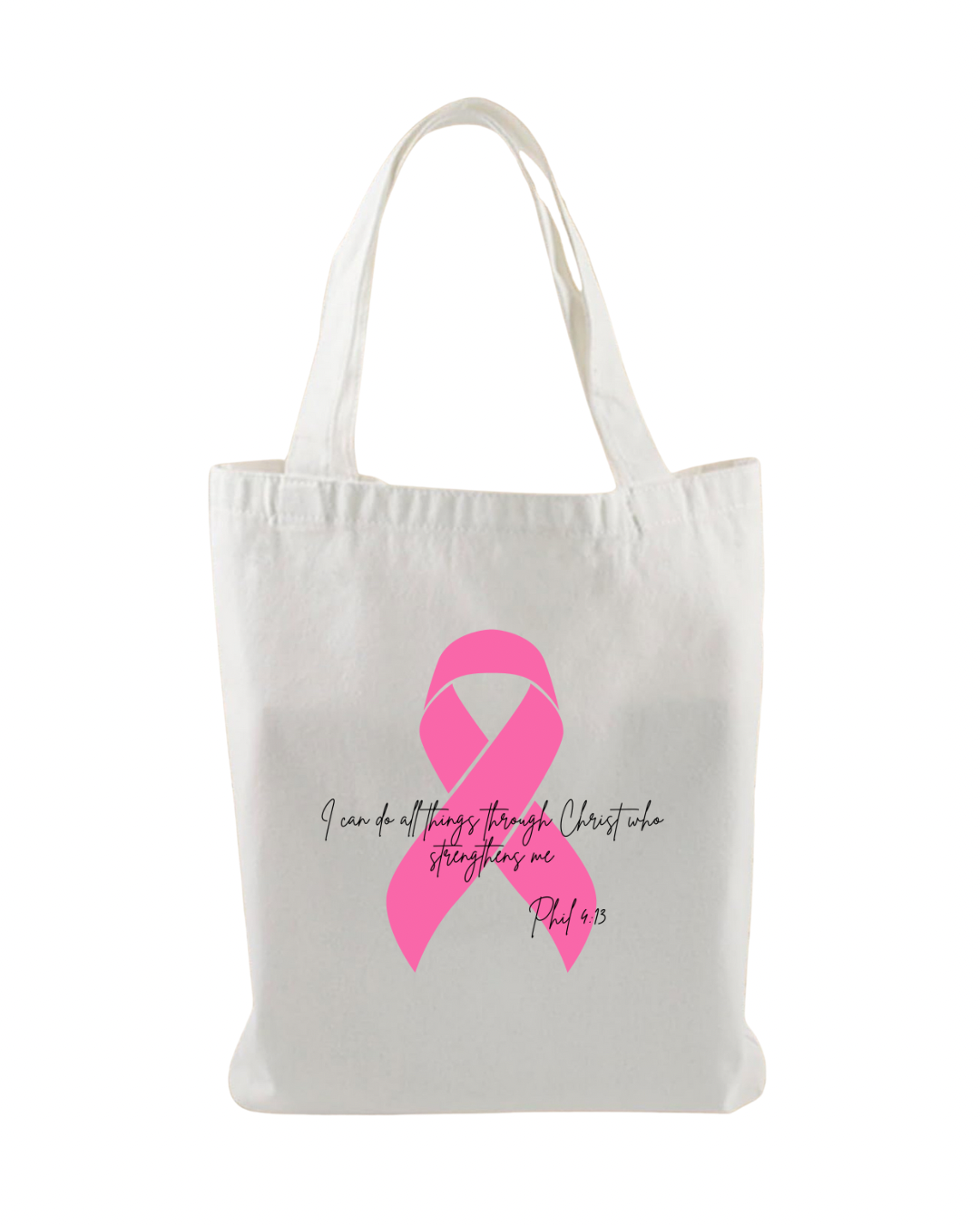 Breast Cancer Canvas Tote Bag
