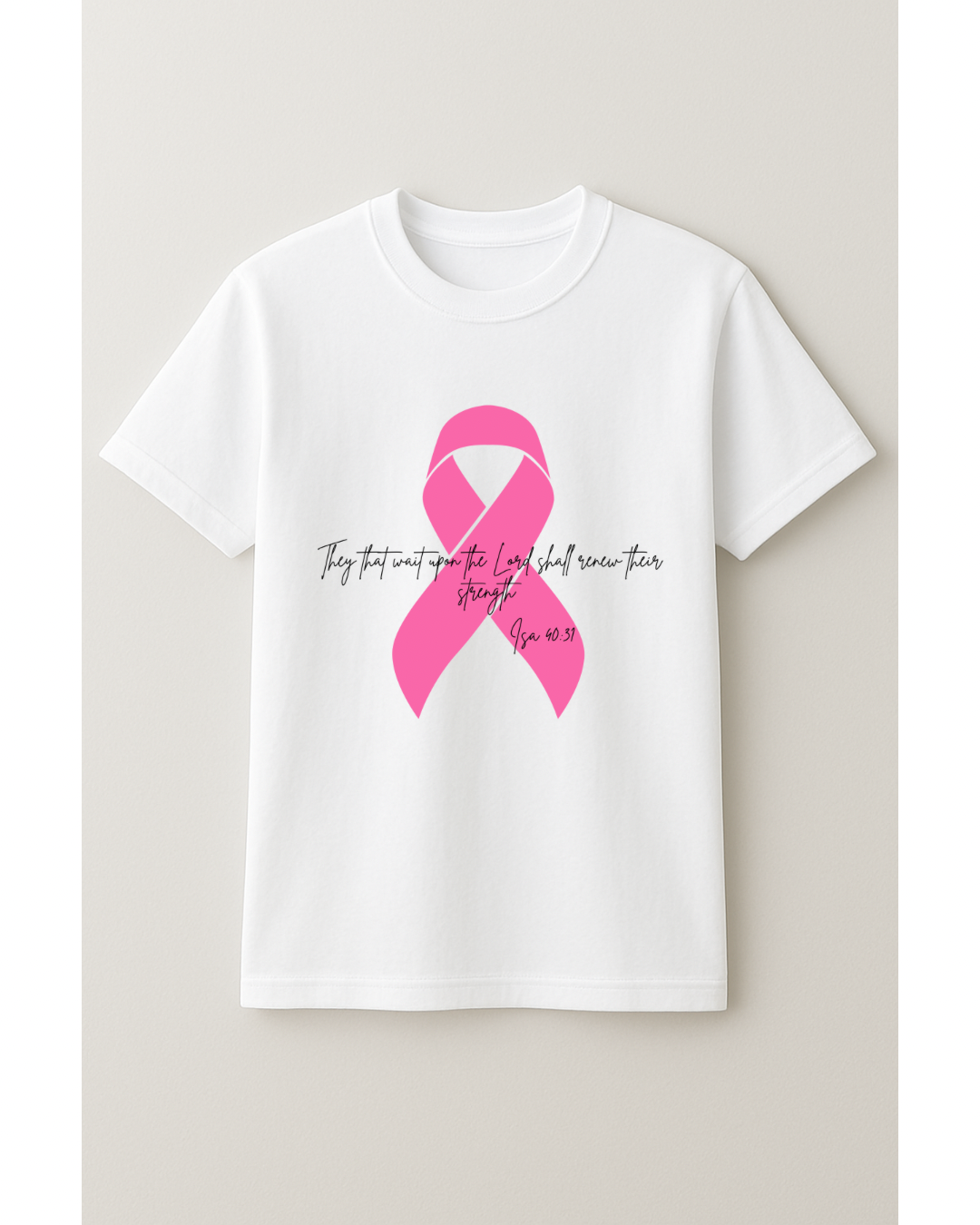 Isa 40:31 Breast Cancer T-shirt