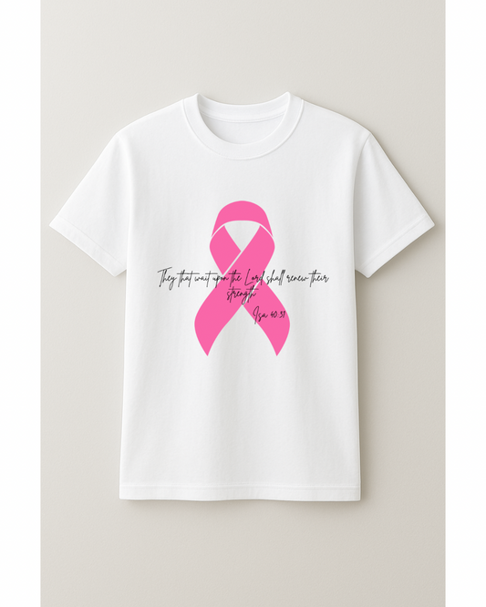 Isa 40:31 Breast Cancer T-shirt