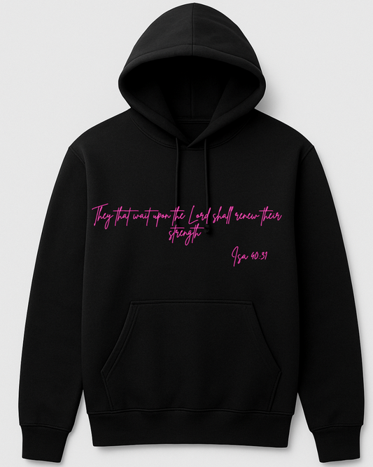 Breast Cancer Hoodie (Isa 40:31)**Pre-Order**