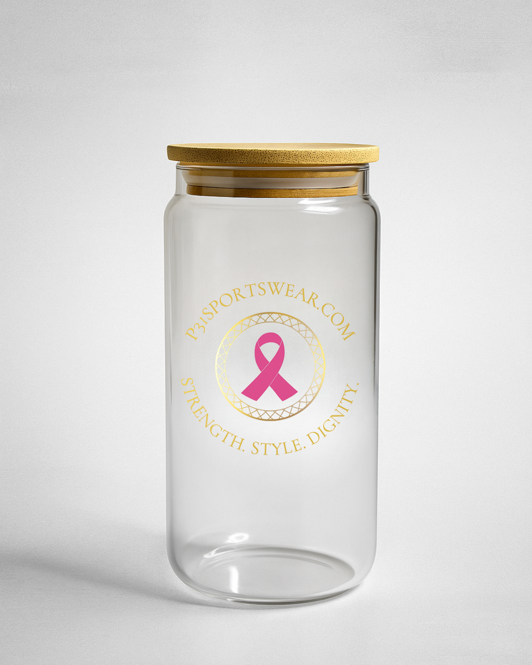 Cancer Awareness Glass Tumbler